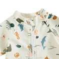 thumbnail image 6 of WUANDIXFA Swimsuit Boys Baby Swimsuit Boy One Piece Rash Guard Bathing Suit Short Sleeve Zipper Toddler Summer Beach Swimwear Boy Swim Set White,2-3 Years, 6 of 7