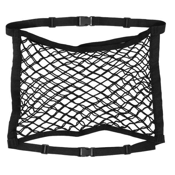 ColoMX Organizador de asiento de coche, red de almacenamiento para asiento delantero, bolsillo, red organizadora de carga automotriz (doble capa)