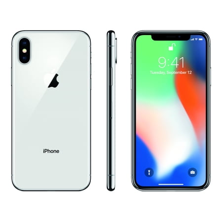 Refurbished Apple iPhone X 64GB Silver LTE Straight Talk (Best Prepaid Mobile Phone Deals)