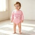 thumbnail image 2 of mgoYE Mama's Bestie Matching Outfit Newborn Baby Girl Long Sleeve Romper Toddler Girl Pullover Sweatshirt Top(Red,6-12 Months), 2 of 5