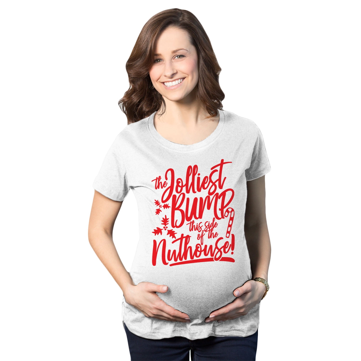 Maternity Snowman Face Announcement 