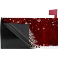 thumbnail image 5 of Magnetic Mailbox Cover Chrisatmas Tree Snowflakes Decorative MailWraps, Red Wooden Background Mailbox Post Box Cover Oversized 25.4X 20.78 inch, 5 of 6