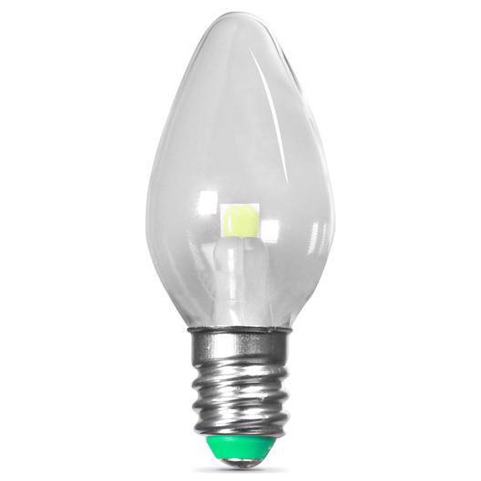 Feit Electric BPC7-G-LEDG2-2 0.1W E12 C7 LED Non-Dimmable Night Light Bulbs, Green - 2 Count