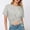 Light Gray, variant on T-Shirt Women Short Sleeves Crew Neck Basic Tee Shirt Spring Tops Trendy Womens Clothes
