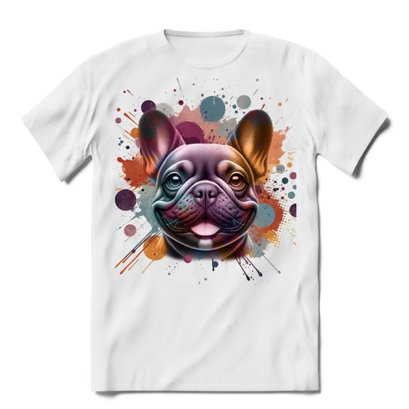 French Bulldog Portrait Watercolor Vintage Retro Styles Shirt T-shirt Unisex Merch Dog Lover Gifts - 00001