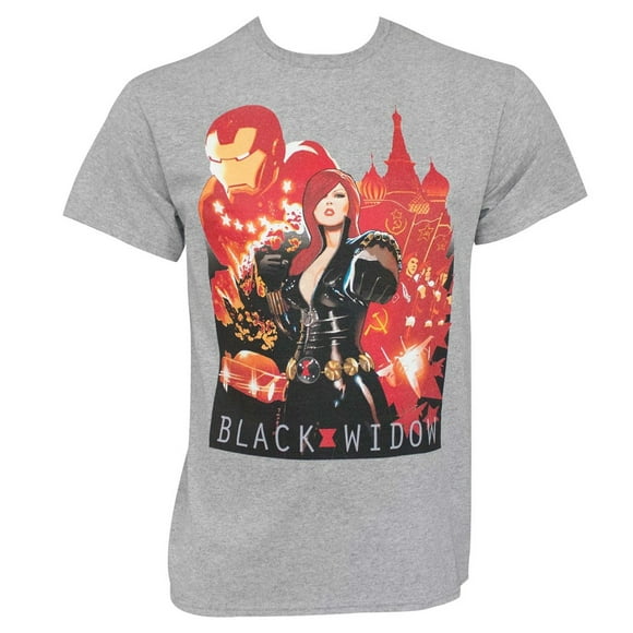 Black Widow Deadly Super-Spy Men's T-Shirt-3XLarge