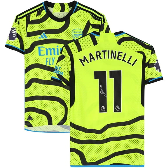Gabriel Martinelli Arsenal Autographed 2023-24 Yellow Adidas Authentic Jersey - Fanatics Authentic Certified