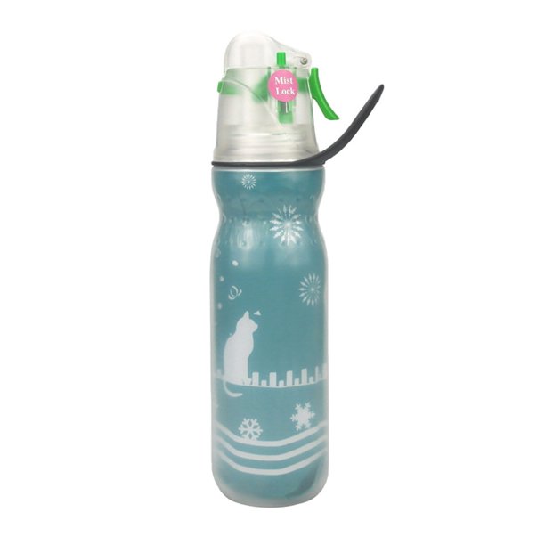 Precio reducido por tiempo limitado!470ml 16.5fl Oz Ejercicio de verano, Agua potable Eliminar calor, Doble capa Mantener frío, Taza de agua rociada