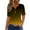 Yellow, variant on HAiming Summer Tops for Women 2025 Vacation Trendy Button V Neck Short Sleeve Shirt Plus Size Casual Loose Comfy Tunics
