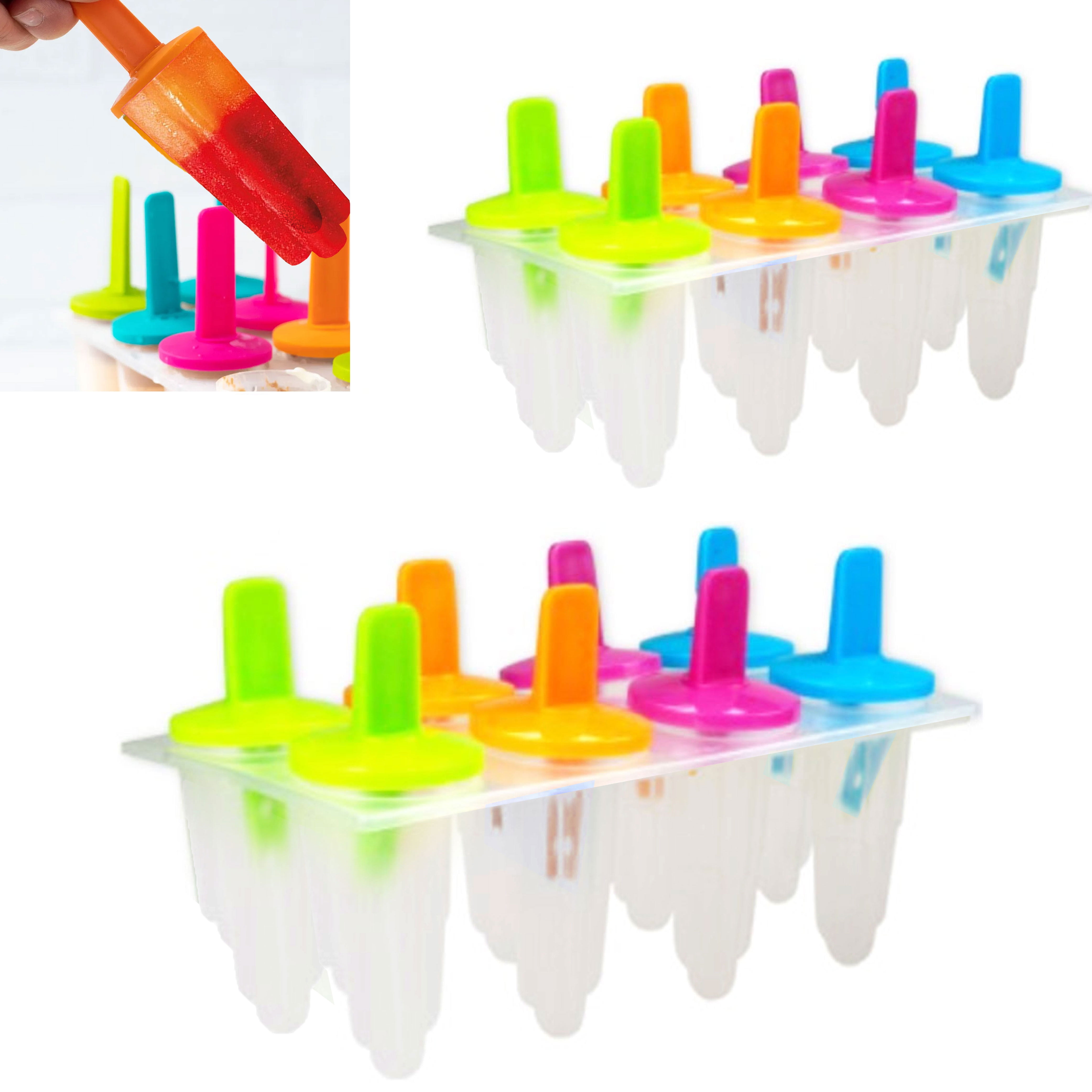 Details about   8 Grids Ice Juice Lolly Popsicle Maker Mold Popsicle Icebox W6U1 