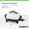 thumbnail image 4 of Presto 11" Electric Skillet with High-Dome Cover, Ceramic Nonstick, Black/White, 4 of 14