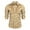 Khaki, variant on IWRICH Men's Western Shirts Long Sleeve Graphic Printed Cowboy Shirts Casual Button down Tops White XL