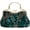 Dark Green, variant on Vintage sequined velvet evening bag flower hardware handbag suitable for banquet wedding party formal occasions