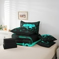thumbnail image 4 of Erosebridal Boys Gamepads Bedding Sets Twin Size,Video Game Comforter Sets with Sheets,Geometric Plaid Bed in a Bag Twin size,Super Cozy Buffalo Bedroom Decorative,Reversible,7pcs, 4 of 6