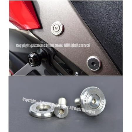 - 2X MUGEN POWER 75700-XG8-K0S0 License Plate Frame Bolts Screws Fasteners JDM F/S Pair 75700 XG8 K0S0 Honda Acura Civic Integra Type R Japan