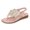 Pink, variant on Wuxian Childrens Sandals Elastic Ankle Strap Shoes With Beaded Flower Rhinestone Flat Sandals Dress Beach For Girls Princess Flip-Flops,Pink,4-4.5 Years