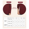 thumbnail image 5 of Women's 3/4 Roll Sleeve V Neck Tops Casual Tunic Shirts Blouse Ladies Tops(Red L), 5 of 5