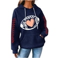 thumbnail image 5 of Camisas de Manga Larga Casual de las Mujeres Impresión No Estructurada Bolsillo Sudadera con Capucha para la Moda de Verano de Primavera, 5 of 5