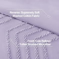 thumbnail image 7 of Lavender Purple Queen Size Comforter Sets, 3 Pieces Lightweight Chevron Tufted Bedding Comforter Set, Fluffy Down Alternative Comforter Bed Set Gift Choice, 7 of 7