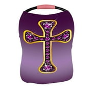 ECZJNT Cross garnet semi precious stones gold channel Nursing Cover Baby Breastfeeding Infant Feeding Cover Baby Car Seat Cover