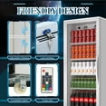 thumbnail image 6 of Chingoo 22'' Commercial Drink Refrigerator with Glass Door, 8 Cu.ft Merchandiser Refrigerator with Adjustable Shelves Silver, 6 of 9