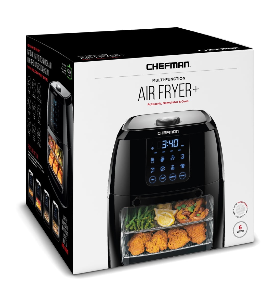 Best Buy: Chefman 6L Digital Air Fryer, Dehydrator, Rotisserie Combo Black  RJ38-6-RDO