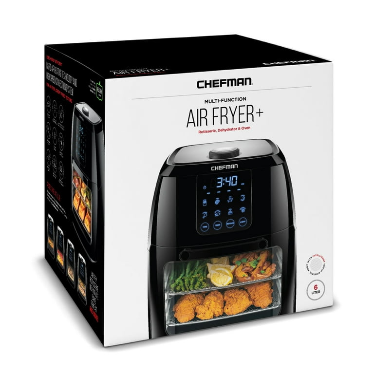 Chefman Digital Air Fryer + Rotisserie Oven, 6.3 Qt Capacity,  Multi-Function, Black 
