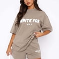 thumbnail image 3 of Promotions Chandail en Molleton Renard Blanc T-Shirts Oversize pour Femmes Manches Courtes Col Rond Hauts d'Été Décontractés Tee-Shirts Basiques Vêtements Tendance 2024 T-Shirts Graphiques pour Femmes Kaki TTG Liquidation, 3 of 3
