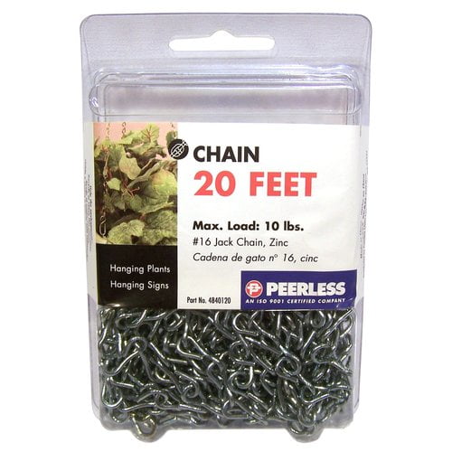 Peerless 16 Jack Chain, Zinc, 20'