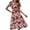 Wine summer dress for women, variant on Wycnly Summer Dresses for Women Beach Empire Waist Flowy Swing A Line Midi Sun Dresses Short Sleeve V-Neck Leaves Print Knee-Length 2024 Casual Dress Blue m Under $5