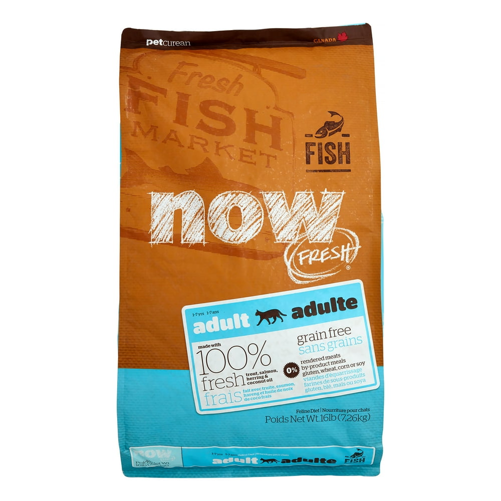 Petcurean Now Fresh Adult Cat Food Fish 16 lb