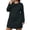 Dark Gray, variant on Nowekniz Womens Plus Size Long Sleeve Round Neck Tshirt Dress,Spring Summer Fall Versatile Daily Shirts