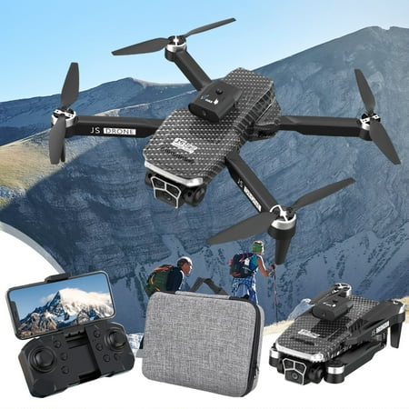 Black of Friday Deals SASUYTWU Drones For Adults (Black) Gifts For Kids Brushless Dual Camera 360 Degrees Obstacle Avoidance Drone 8K HD Aerial Photography Folding Flying Machine Positioning Remote