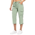 thumbnail image 6 of Capri Pants for Women Summer Quick Dry Drawstring Cargo Capris Outdoor Golf Hiking Pants with Pockets, S, 6 of 7