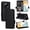 Black, variant on Wallet Case for BLU Bold K50 Flip Cover with Card Slots & Kickstand Gray