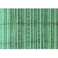 thumbnail image 1 of Ahgly Company Machine Washable Indoor Rectangle Abstract Turquoise Blue Modern Area Rugs, 5' x 8', 1 of 4