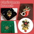 thumbnail image 2 of Christmas Brooch Set Holiday Pin Collection with Tree Bell Snowflake Designs, Zinc Alloy Enamel Christmas Pins for Scarf Bag Decor, 2 of 9