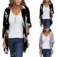 thumbnail image 2 of MesaSe Kimono Long Rétro à Fleurs pour Femmes Grande Taille, Cardigan à Manches 3/4, Manteau de Plage, Blouse, Tenue de Plage, 2 of 7