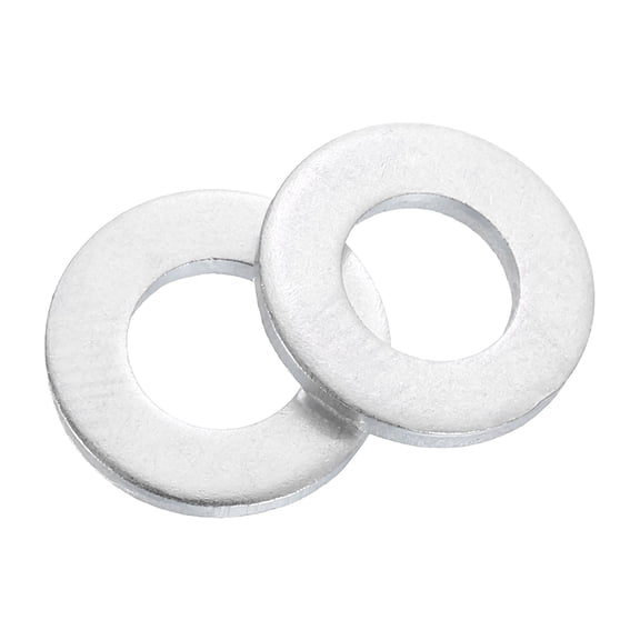 100Pcs Aluminum Flat Washer, M6x12x1.5mm Seal Gaskets Flat Ring for Screws Bolts