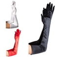 thumbnail image 3 of Lefu Gants Longs d'Étiquette Gants en Satin Accessoires d'Uniforme pour Mariage Performance Bal, 3 of 9