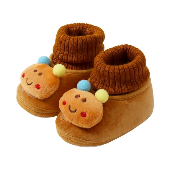 Newborn Baby Booties Winter Warm House Slippers Infant Girls Boys Cotton Knit Indoor Walking Shoes Boots