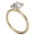 thumbnail image 6 of Auory Huge 1.25TCW Oval Moissanite Hidden Halo Engagement Ring For Women, 18K Yellow Gold Plated Over Silver, 6 of 10