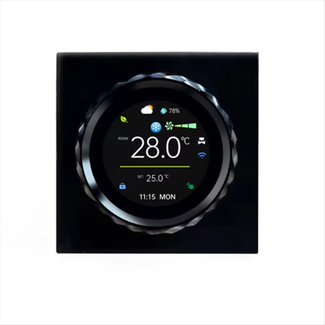 Termostato Inteligente Tuya WiFi BAC-2007 con Perilla, Controlador de Temperatura para Aire Acondicionado, Calefacción y Refrigeración A