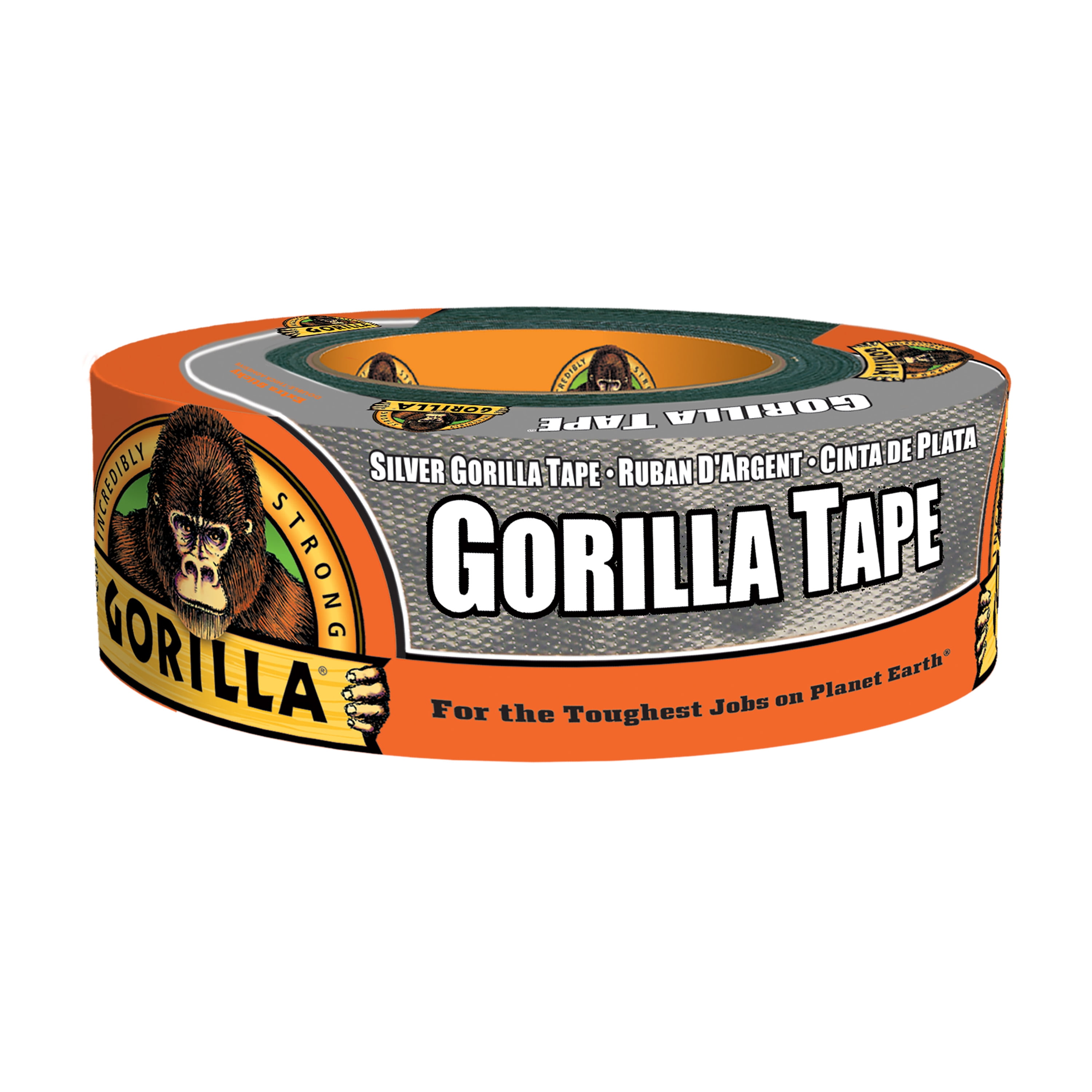 GORILLA TAPE 60123 Duct Tape,1.88 in x 12 yd.,17 mil,Black 