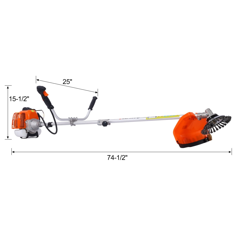 52cc Weed Wacker Gas Powered,3 in 1 Multifunction, String Trimmer, 8 inch Weed Wacker Attachments Heads,10" Metal 3T Blade,Rubber Handle , Shoulder & Strap Included, EPA Compliant