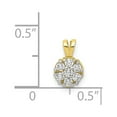 thumbnail image 3 of 10k Yellow Gold Small CZ Flower Charm Pendant, 3 of 3