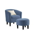 thumbnail image 2 of Take-a-Seat Churchill Accent Chair with Ottoman in Blue Fabric, 2 of 9