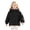 #1-Black, variant on Girls Fleece-Lined Hooded Parka Jacket, Mid-Length Winter Coat with Zip Pockets for Kids Outdoor
