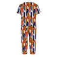 thumbnail image 6 of Womens Pajama Set 2026 Lounge Vintage Floral Printed Plus Size Short Sleeve and Capri Trousers Sets with Pockets, 6 of 7