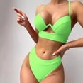 thumbnail image 4 of Lovzfmll Bikini Set for Women, Plus Size Leaf Print Longline Top with Skirted Shorts, Conservative Bathing Suit for Beach, 4 of 9